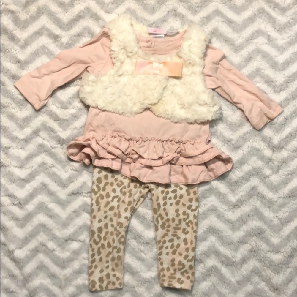 Limited Too Set with Faux Fur Vest